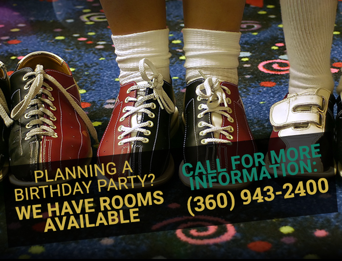 Planning a birthday party? We have rooms available. Call for more information.